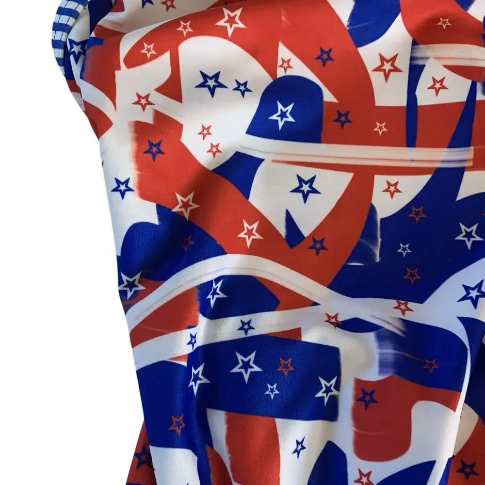 Dolfin Uglies Women's Size 38 Salute V Back Swimsuit MSRP $45 Red, White, & Blue - Picture 7 of 16